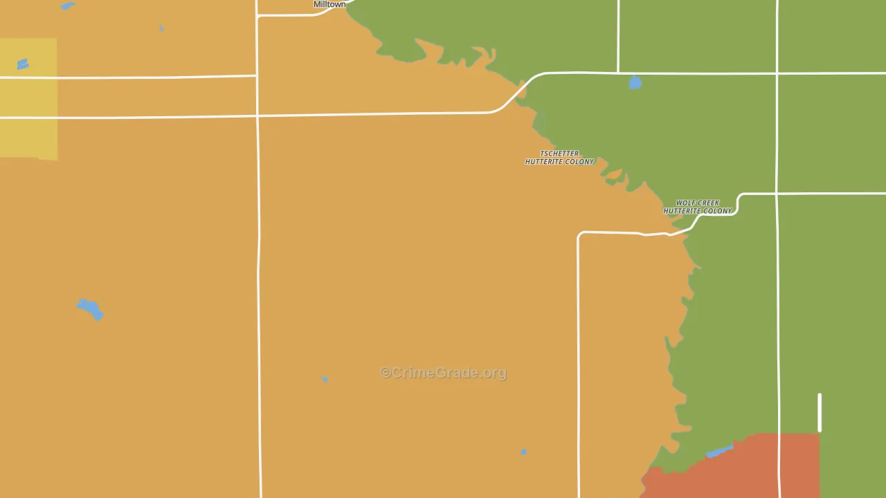 Hutchinson County, SD Map of Murder Rates
