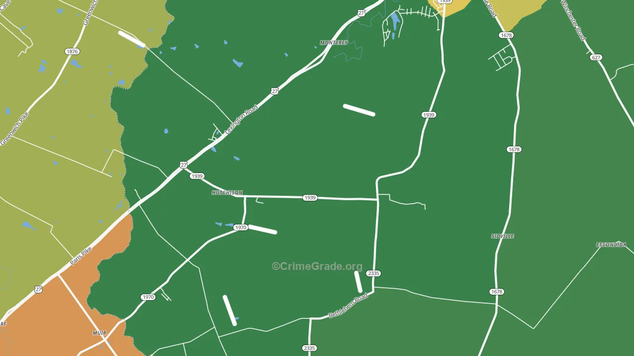 Hutchison, KY Map of Murder Rates