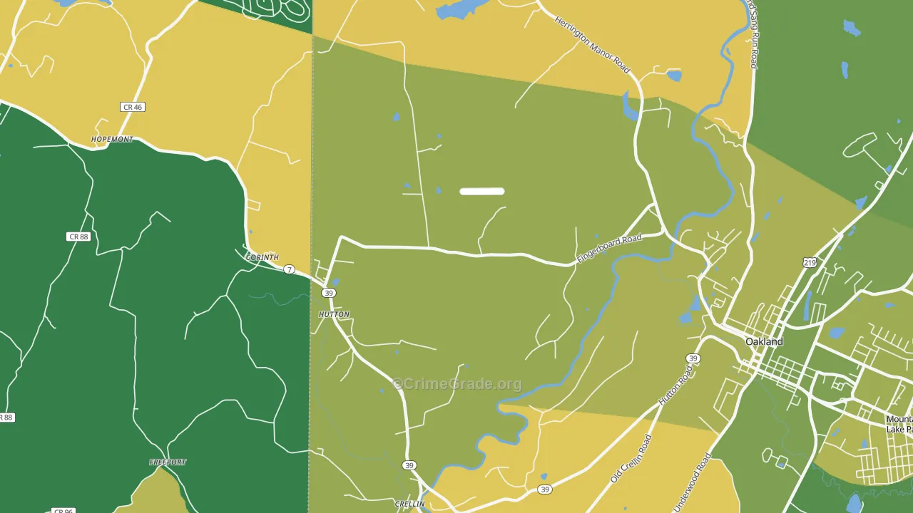 Hutton, MD Map of Murder Rates