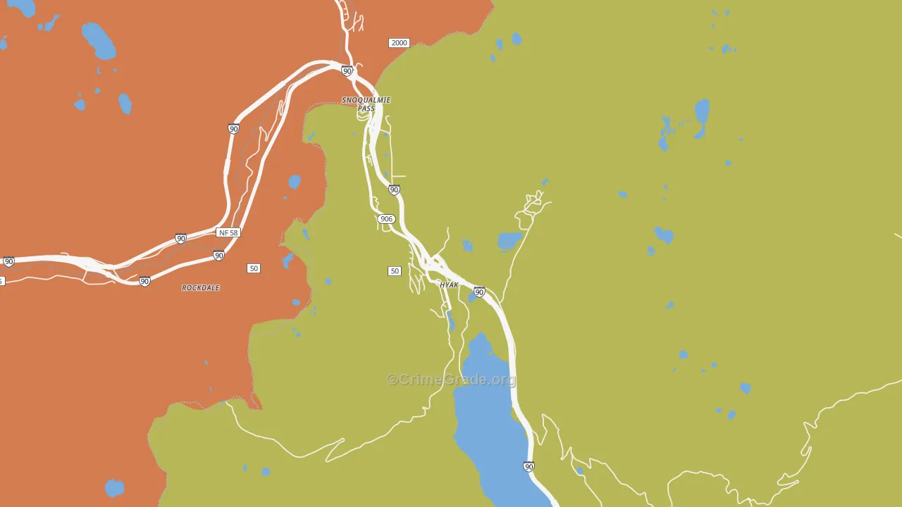 Hyak, WA Map of Murder Rates