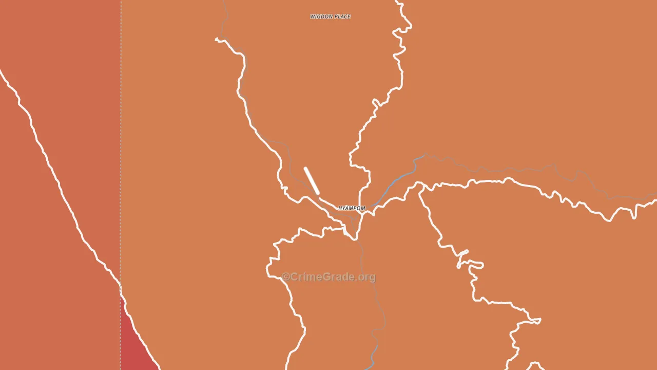 Hyampom, CA Map of Murder Rates