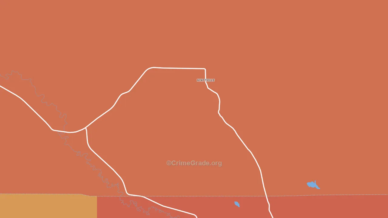 Hyattville, WY Map of Murder Rates