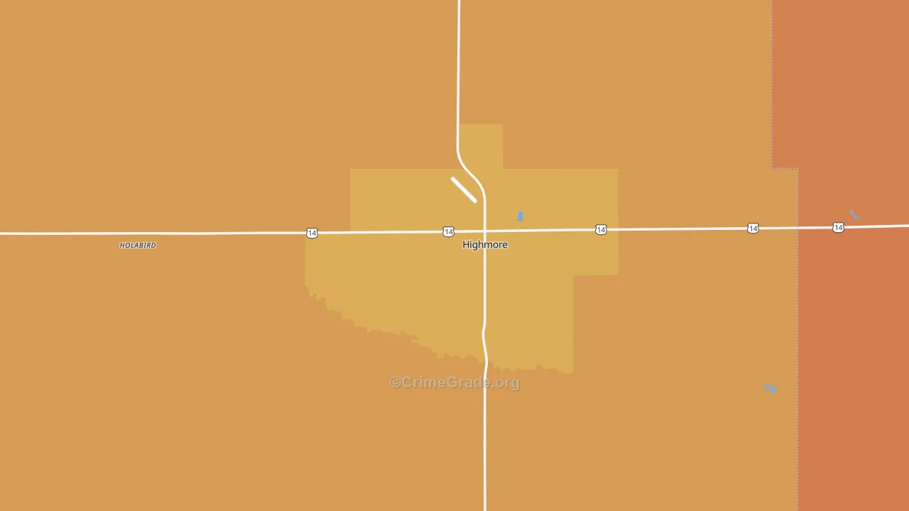 Hyde County, SD Map of Murder Rates