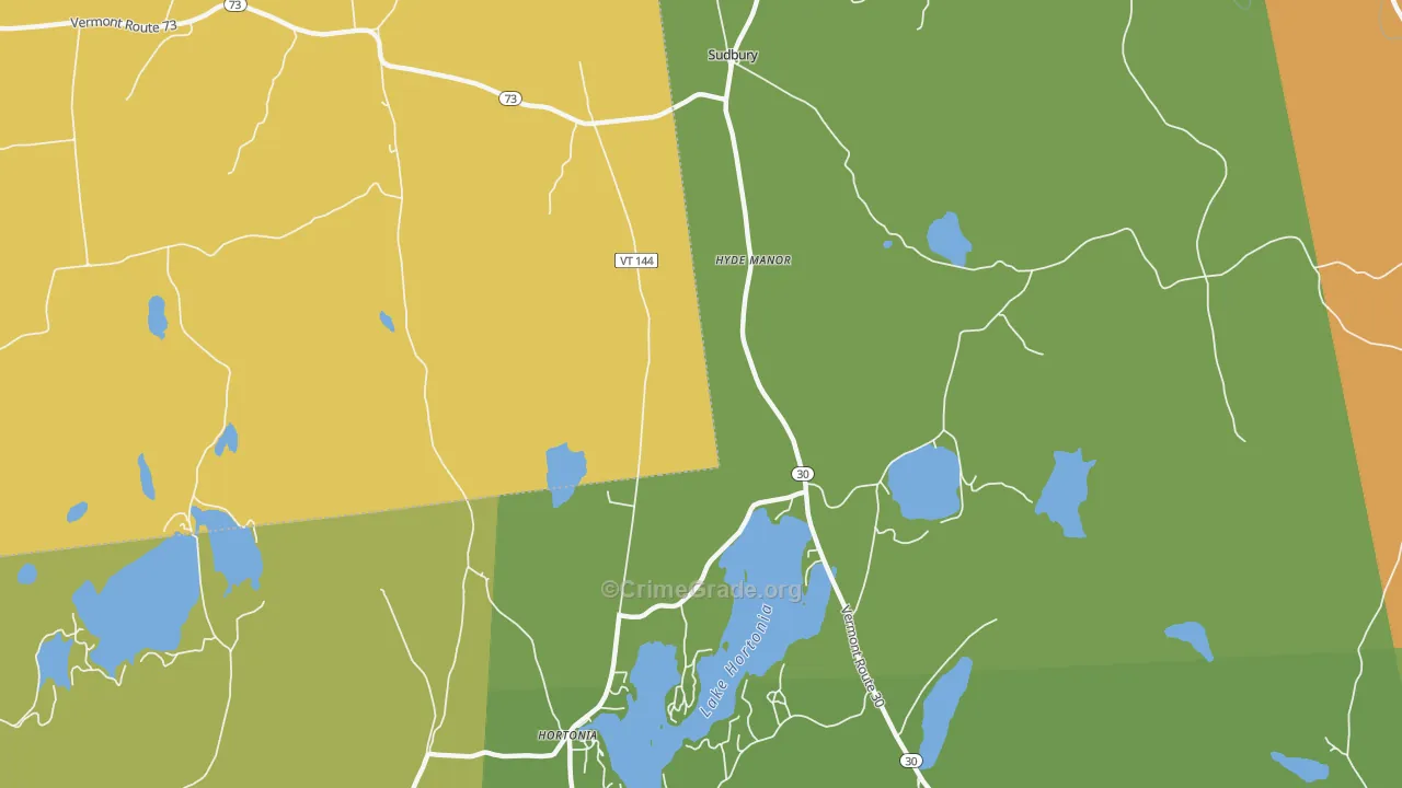 Hyde Manor, VT Map of Murder Rates
