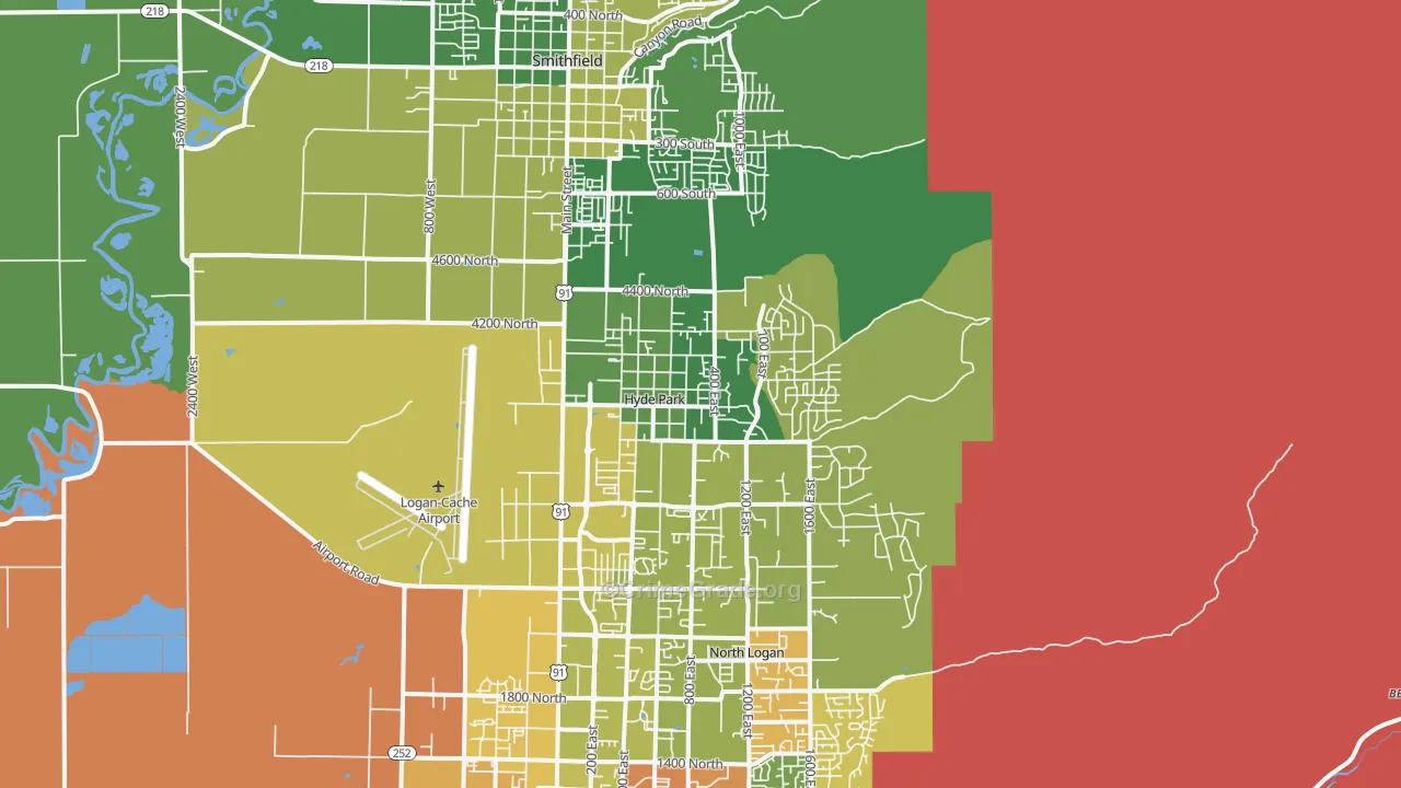 Hyde Park, UT Map of Murder Rates