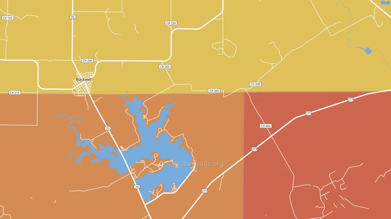 Hylton, TX Map of Murder Rates