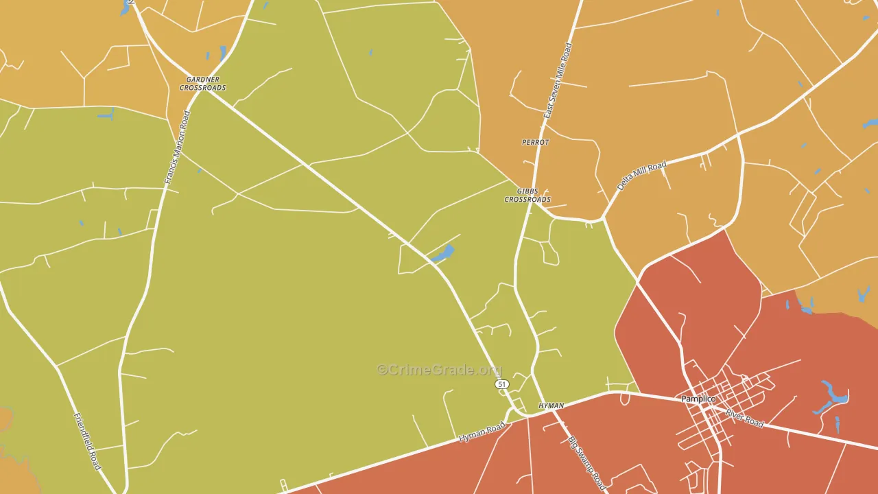 Hyman, SC Map of Murder Rates