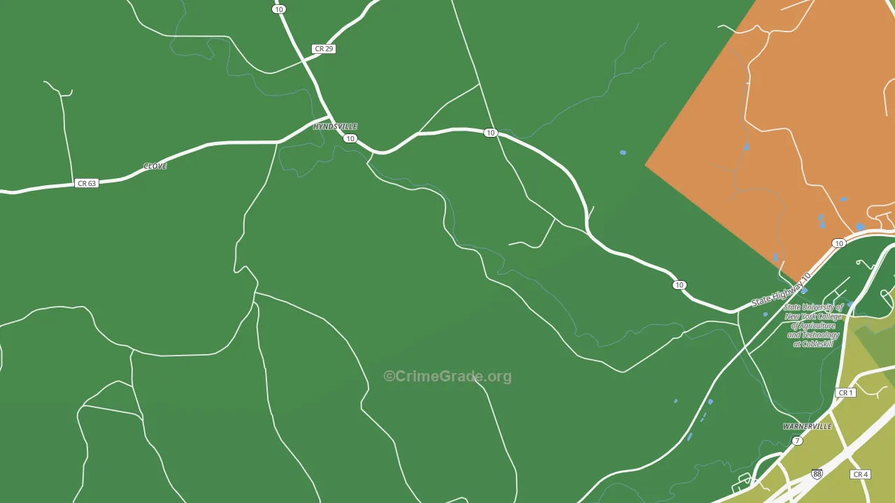 Hyndsville, NY Map of Murder Rates