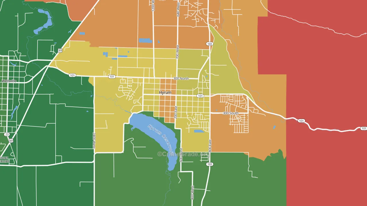 Hyrum, UT Map of Murder Rates