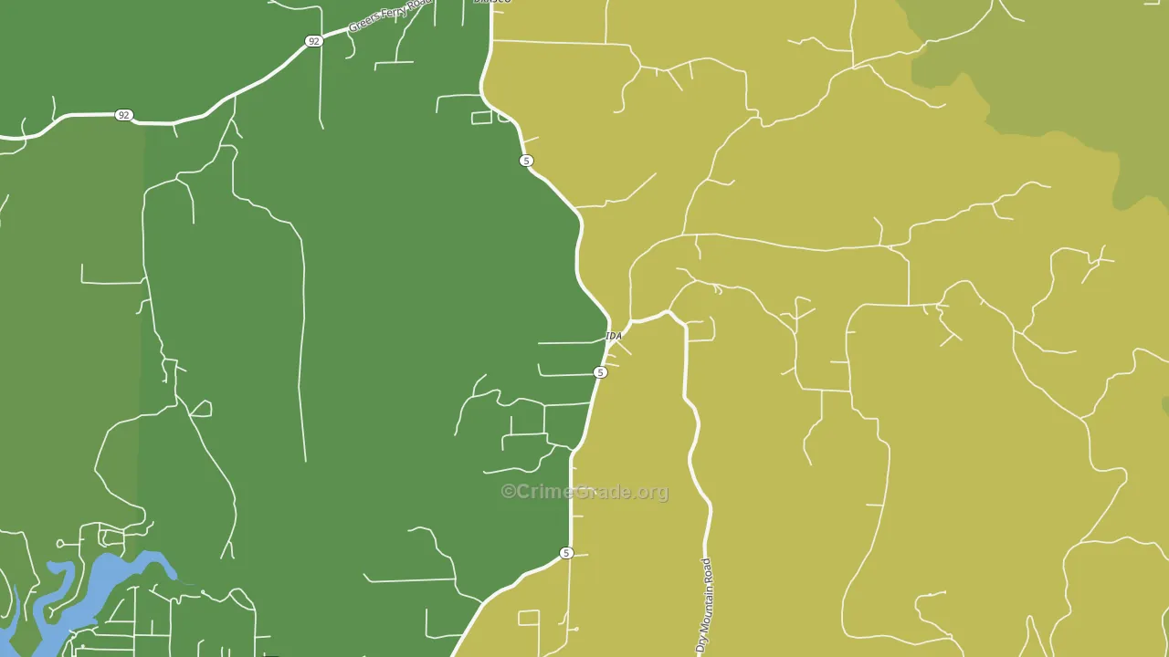 Ida, AR Map of Murder Rates