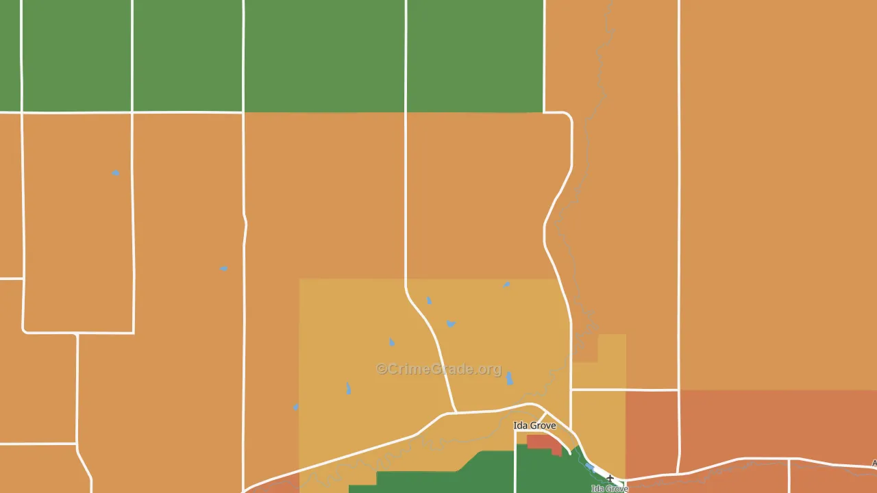 Ida County, IA Map of Murder Rates