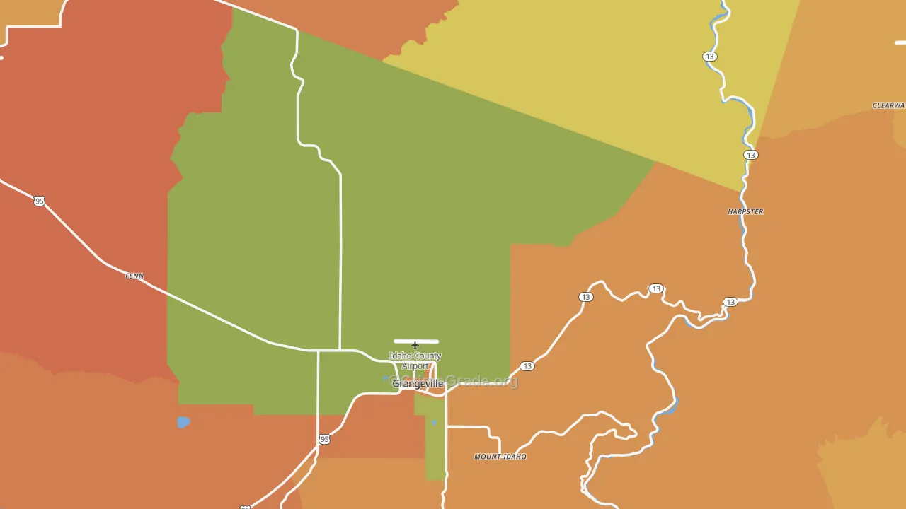 Idaho County, ID Map of Murder Rates