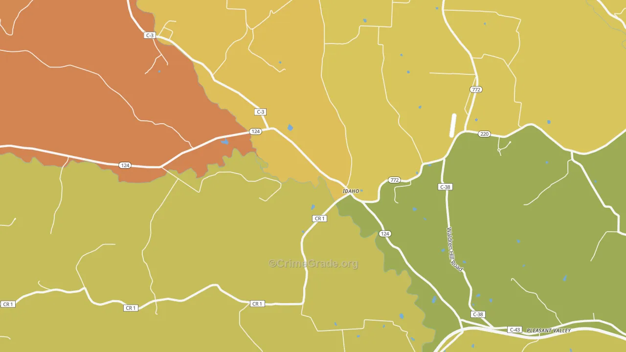 Idaho, OH Map of Murder Rates