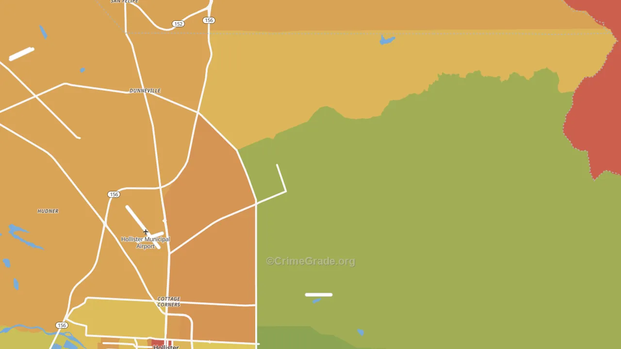 Idria, CA Map of Murder Rates
