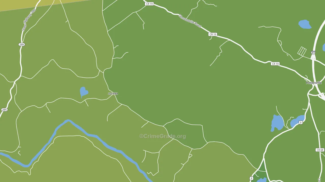 Igerna, NY Map of Murder Rates