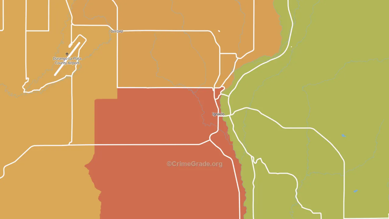 Ignacio, CO Map of Murder Rates