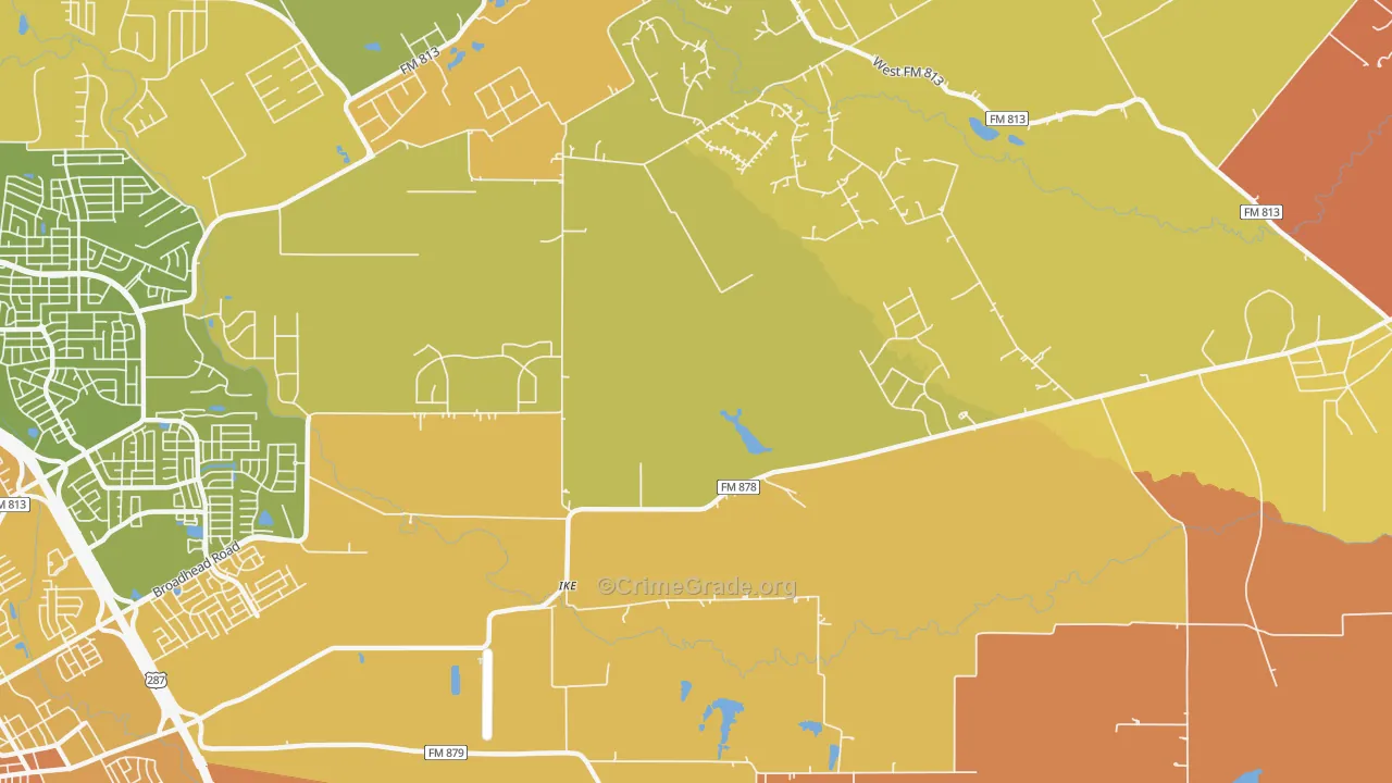 Ike, TX Map of Murder Rates