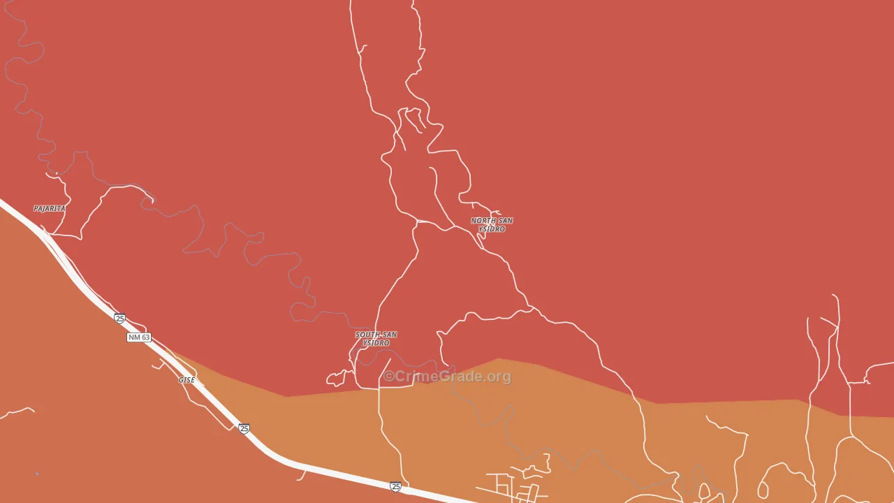Ilfeld, NM Map of Murder Rates