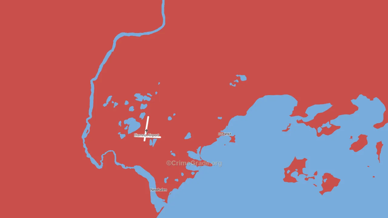 Iliamna, AK Map of Murder Rates