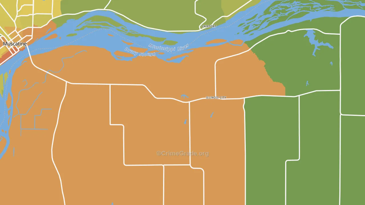 Illinois City, IL Map of Murder Rates