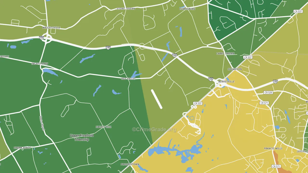 Imlaystown, NJ Map of Murder Rates