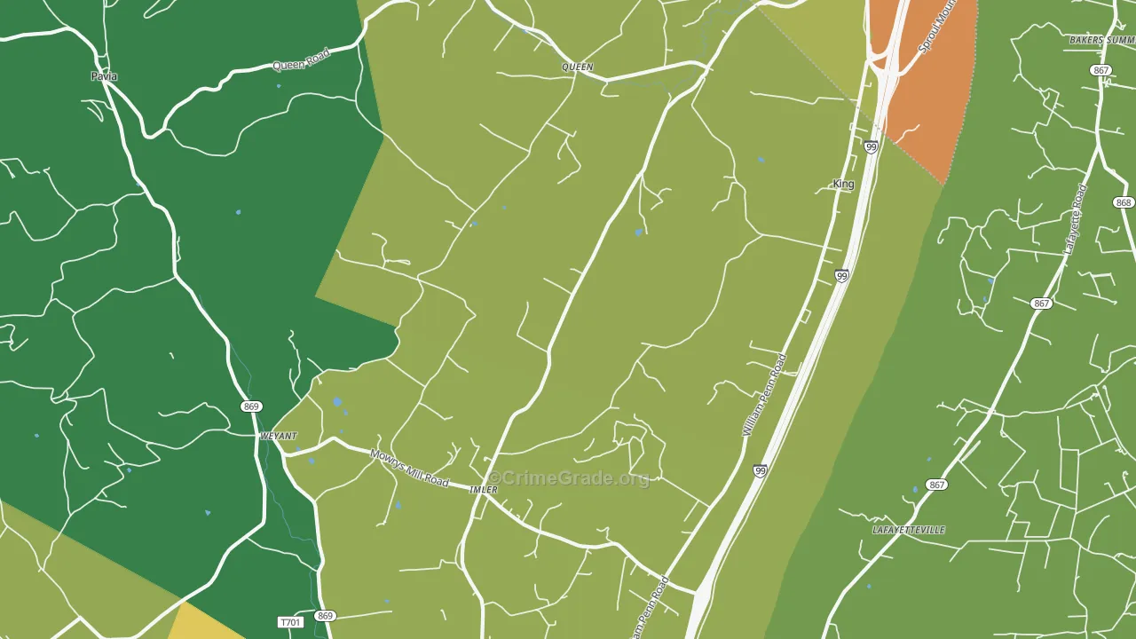 Imler, PA Map of Murder Rates