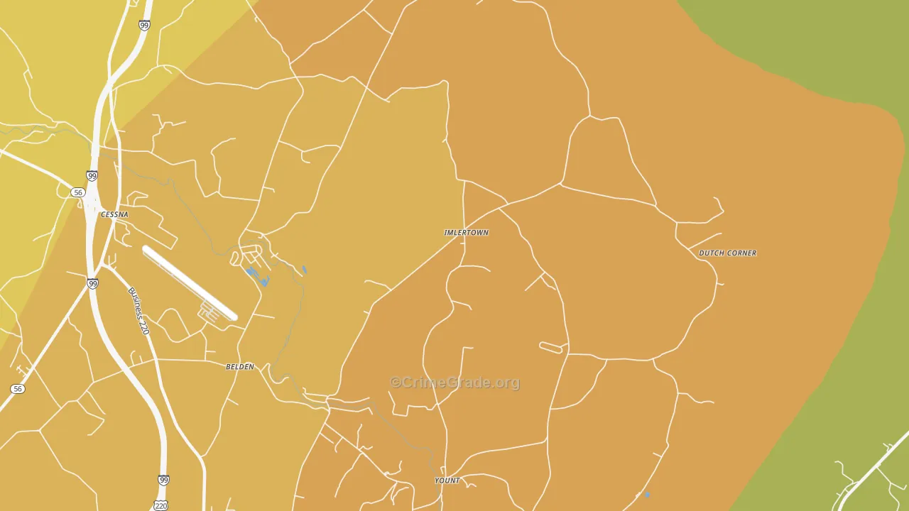 Imlertown, PA Map of Murder Rates