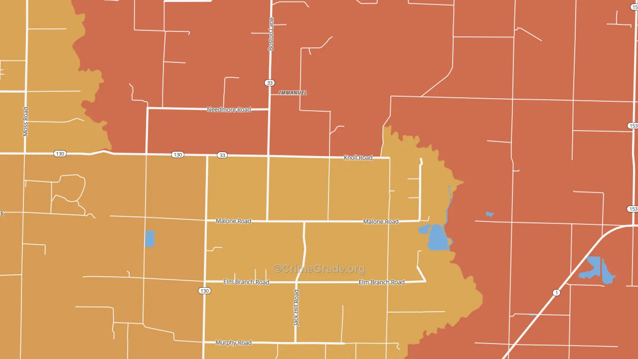 Immanuel, AR Map of Murder Rates
