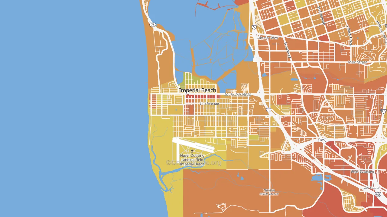 Imperial Beach, CA Map of Murder Rates
