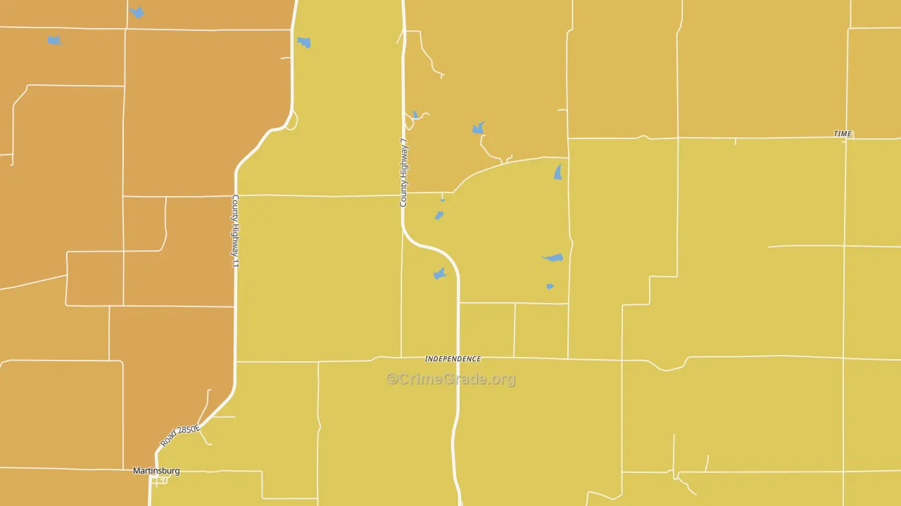 Independence, IL Map of Murder Rates