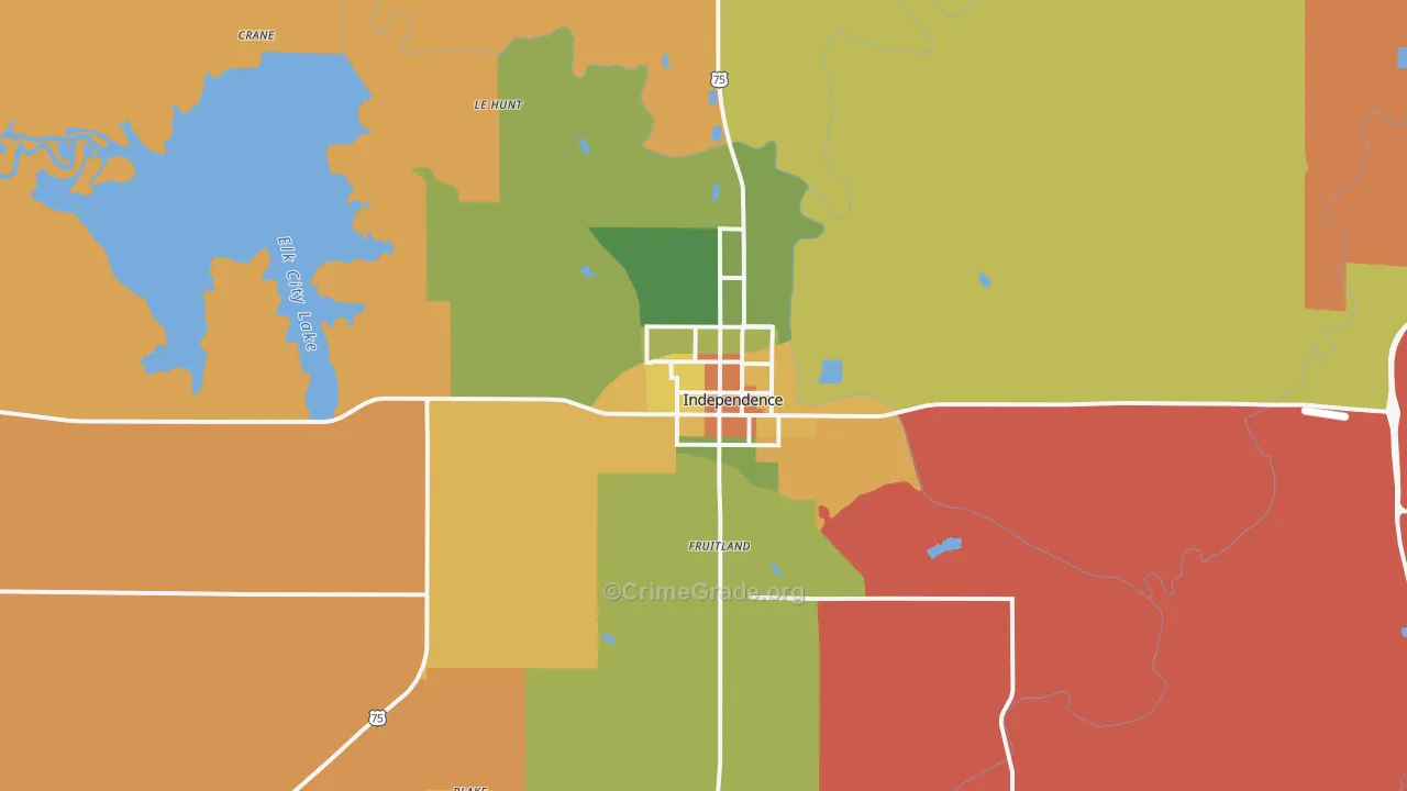 Independence, KS Map of Murder Rates