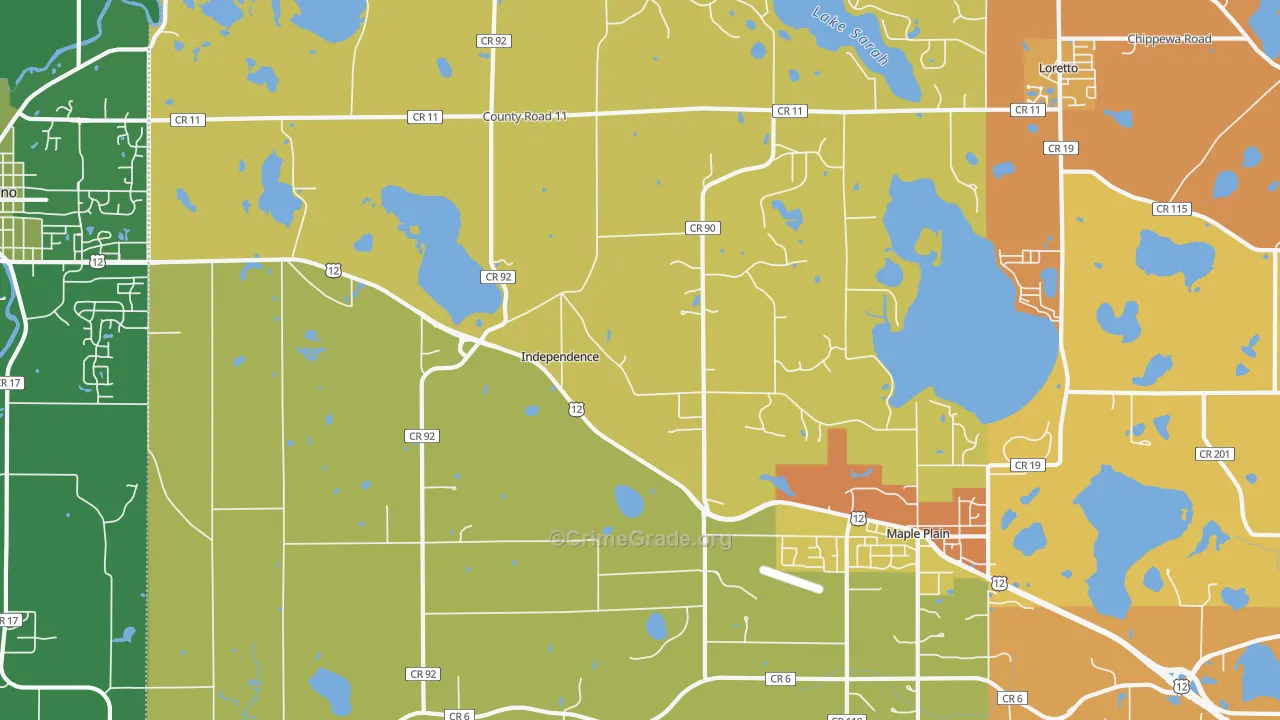 Independence, MN Map of Murder Rates