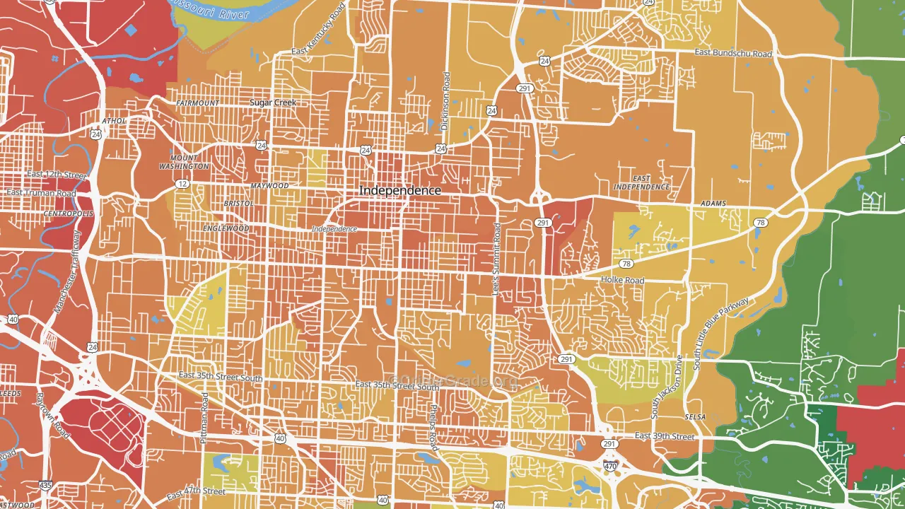 Independence, MO Map of Murder Rates