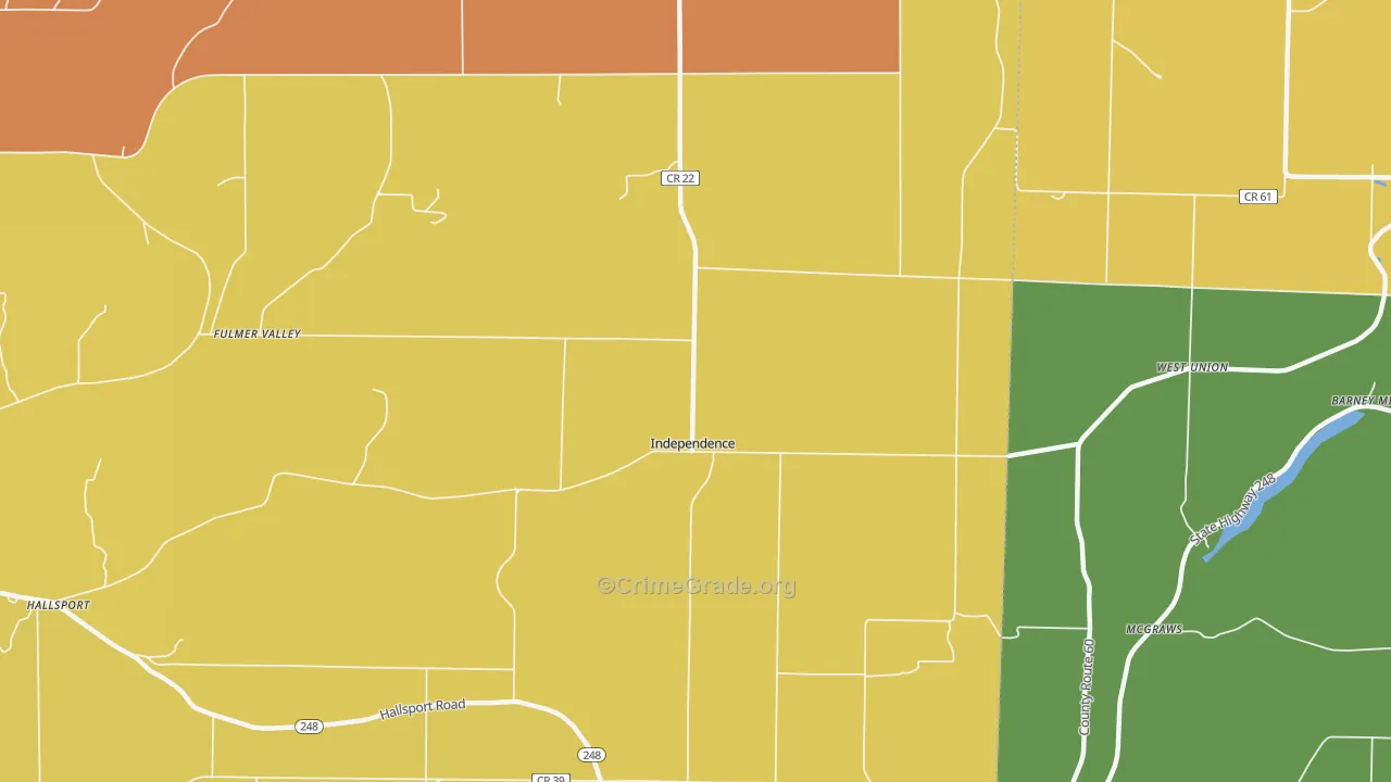 Independence, NY Map of Murder Rates