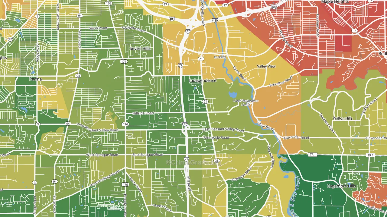Independence, OH Map of Murder Rates