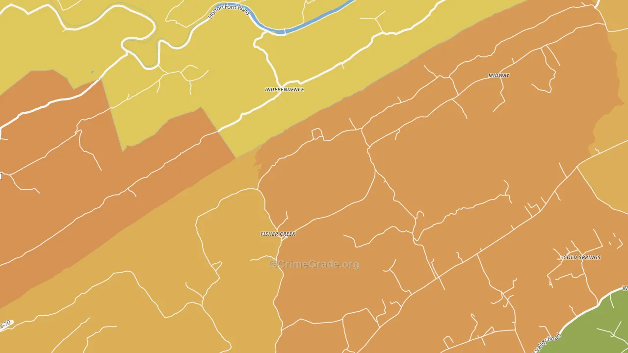 Independence, TN Map of Murder Rates