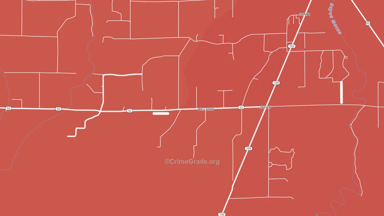 Indian, AR Map of Murder Rates