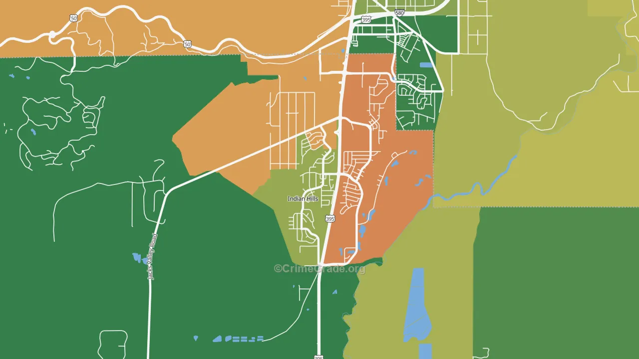 Indian Hills, NV Map of Murder Rates