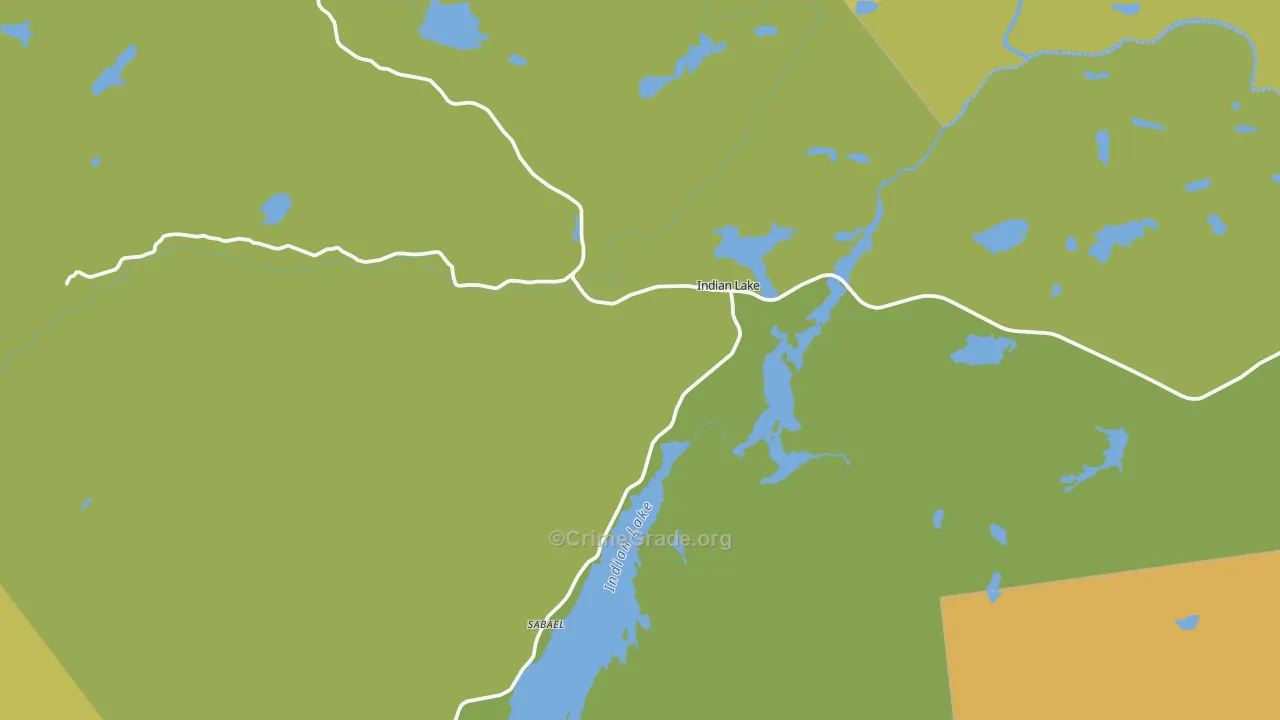 Indian Lake, NY Map of Murder Rates