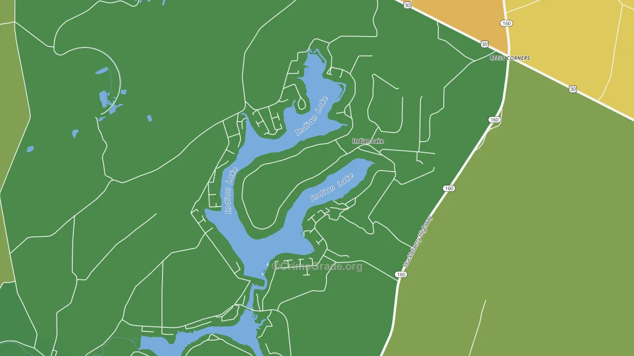 Indian Lake, PA Map of Murder Rates