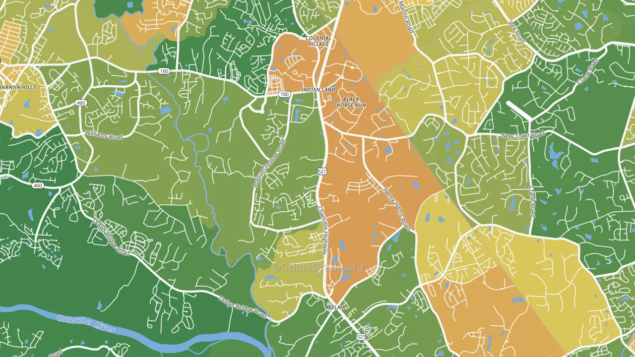 Indian Land, SC Map of Murder Rates