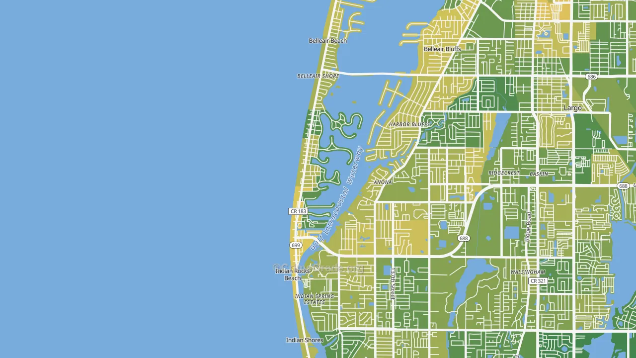 Indian Rocks Beach, FL Map of Murder Rates