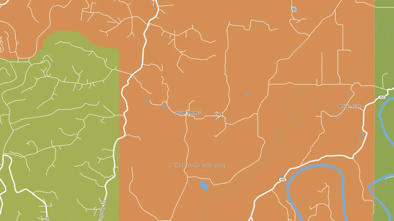 Indian Springs, IN Map of Murder Rates