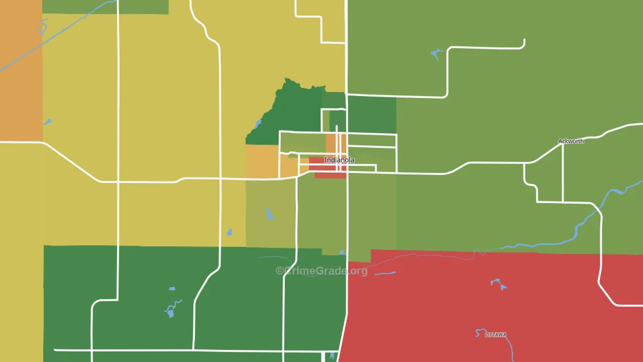 Indianola, IA Map of Murder Rates