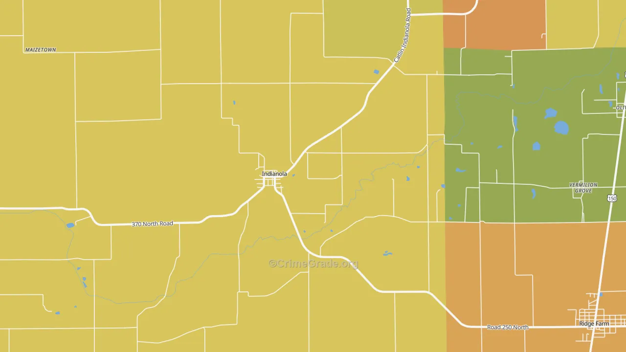 Indianola, IL Map of Murder Rates
