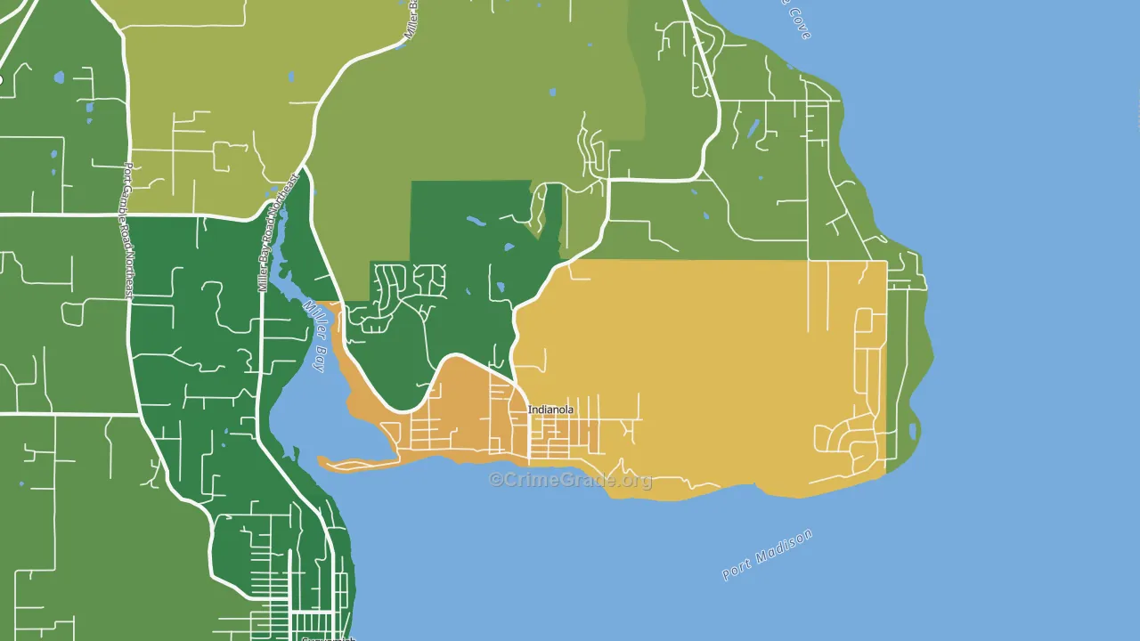 Indianola, WA Map of Murder Rates