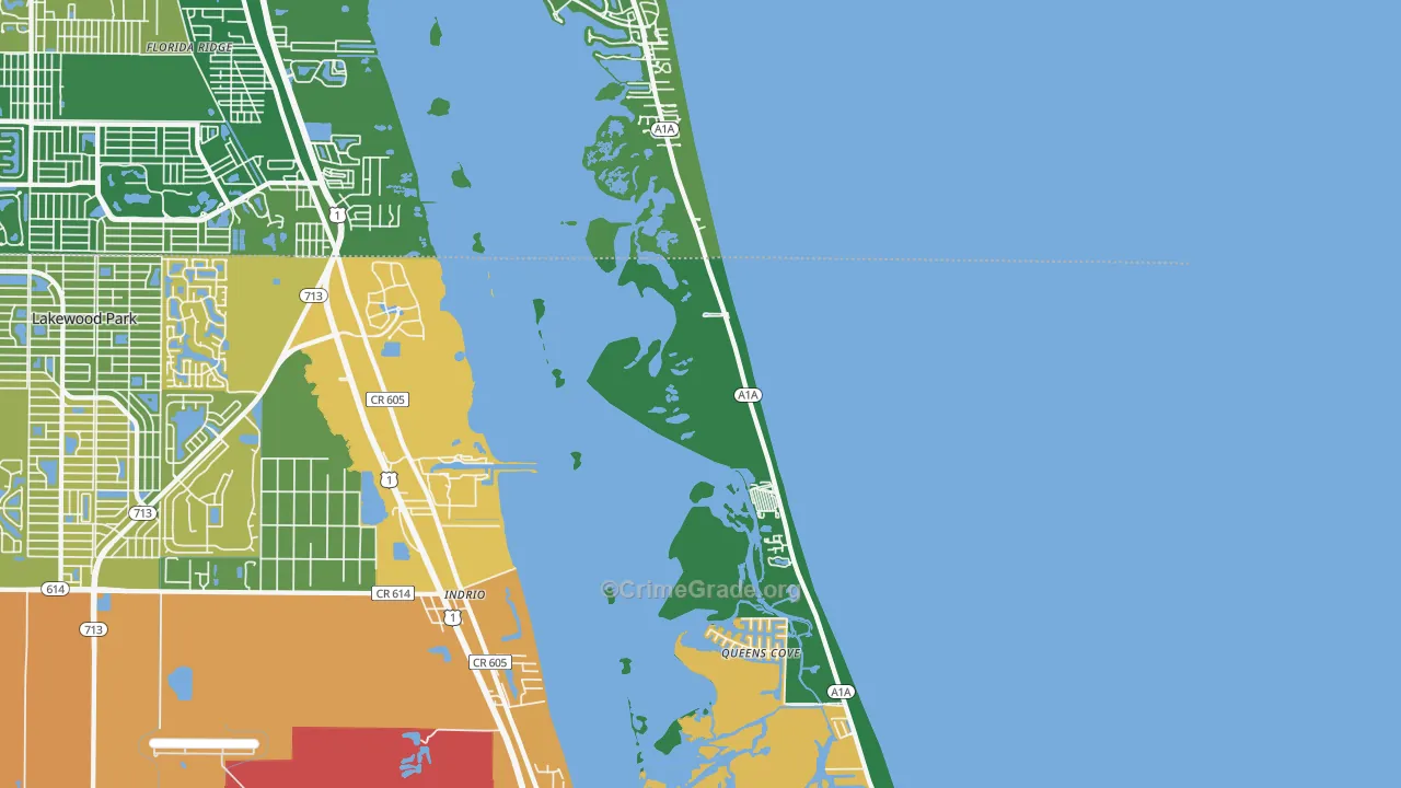 Indrio, FL Map of Murder Rates