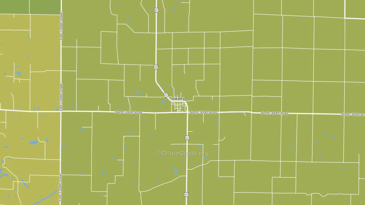 Industry, IL Map of Murder Rates