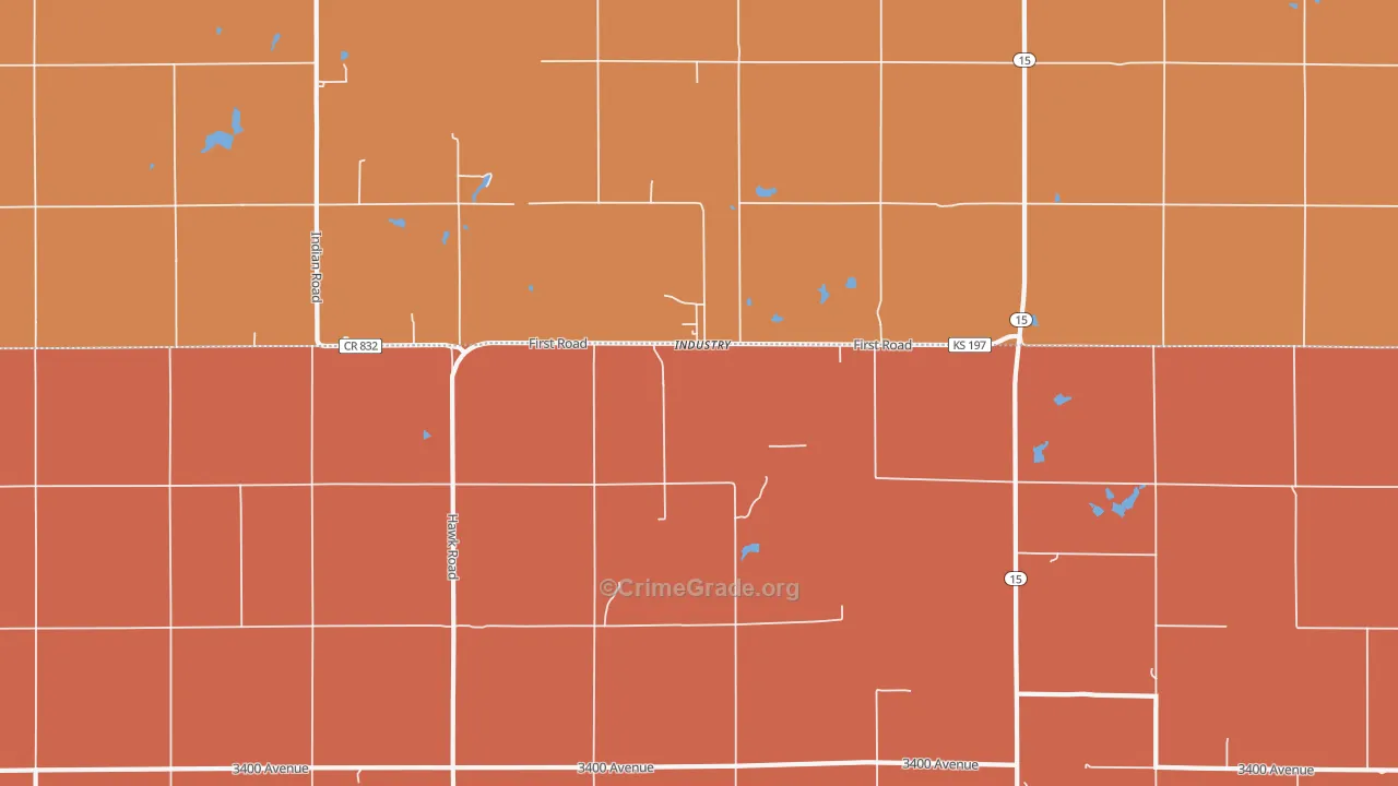 Industry, KS Map of Murder Rates