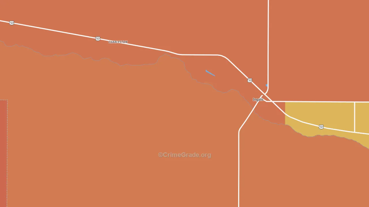 Ingalls, KS Map of Murder Rates